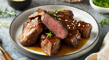 Honey Bourbon Wagyu Filet Tips